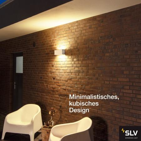 SLV 1005156 SITRA L WL UP/DOWN LED Außen Wandleuchte weiss umschaltbare Farbtemperatur