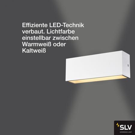 SLV 1005156 SITRA L WL UP/DOWN LED Außen Wandleuchte weiss umschaltbare Farbtemperatur