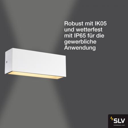 SLV 1005156 SITRA L WL UP/DOWN LED Außen Wandleuchte weiss umschaltbare Farbtemperatur