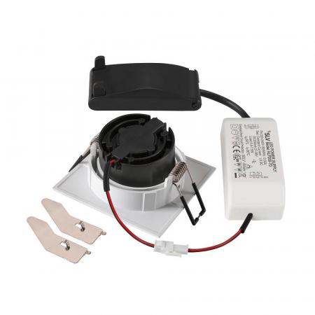 SLV 1007399 NEW TRIA 68 Deckeneinbauleuchte dimmbar 3000K warmweißes Licht, 60°, IP 20, in weiß CRI90 ⌀68mm Einbautiefe 40mm