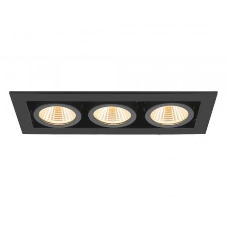 SLV 1007567 KADUX Deckeneinbauleuchte triple 3000K 38° IP 20 quadratisch schwarz