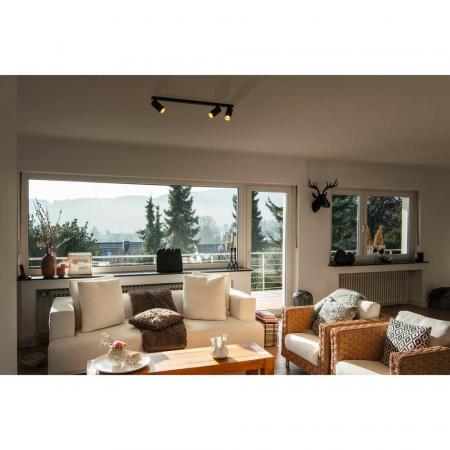 SLV 1007735 KAMI Deckenaufbauleuchte 3x max. 10W GU10 schwarz/gold