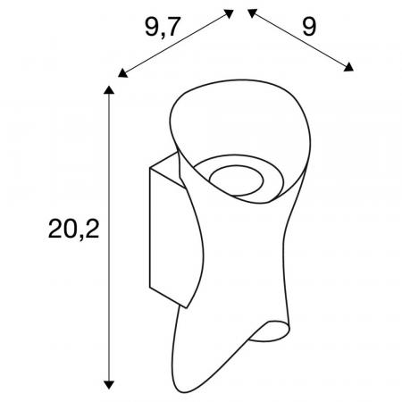 SLV 1007806 MODELA Wandleuchte up/down in Weiß/Gold  dimmbar 2700K warmweißes Licht für innen & außen - äußergewöhnliches Design