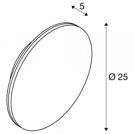 SLV 1007914 D-RING M Außen Wandleuchte weiß dimmbar & umschaltbare Farbtemperatur