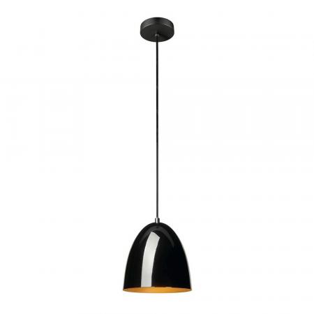 SLV 1008129 PARA CONE 20, Pendelleuchte, Pendellänge 250 cm, E27, 1x max. 60 W, schwarz / gold