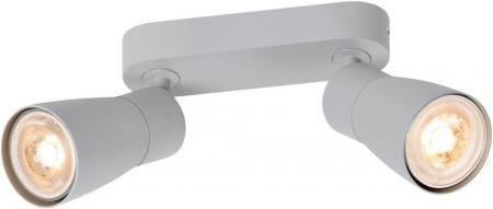 SLV 1008372 PURI 2.0 Dome, Wand- und Deckenaufbauleuchte, long, 2 x max. 6 W GU10, grau