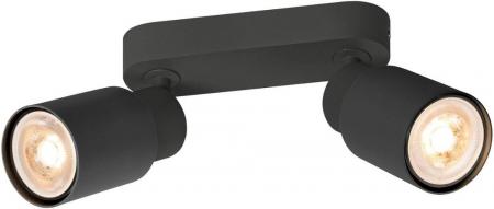 SLV 1008361 PURI 2.0 Tube, Wand- und Deckenaufbauleuchte, long, 2 x max. 6 W GU10, schwarz