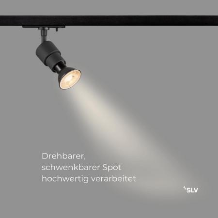 SLV 1008356 PURI 2.0 Basic, 1~ Spot, GU10, 1x max. 6 W, schwarz