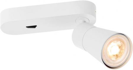 SLV 1008302 PURI 2.0 Cone, Wand- und Deckenaufbauleuchte, Schalter, rechteckig, 1x max. 6 W GU10, weiß
