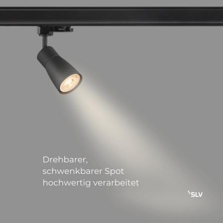 SLV 1008272 PURI 2.0 Dome, 3~ Spot, GU10, 1x max. 6 W, schwarz