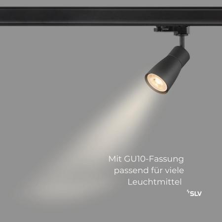 SLV 1008272 PURI 2.0 Dome, 3~ Spot, GU10, 1x max. 6 W, schwarz