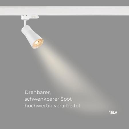SLV 1008271 PURI 2.0 Cone, 3~ Spot, GU10, 1x max. 6 W, weiß