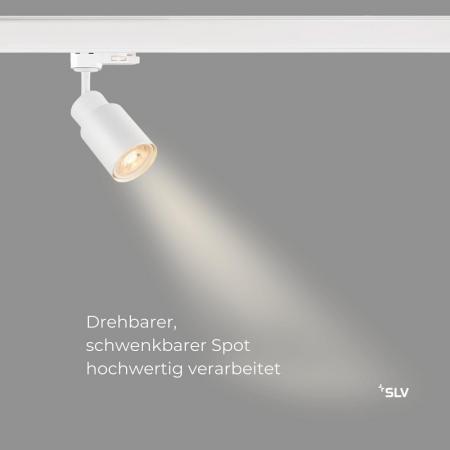 SLV 1008268 PURI 2.0 Tube, 3~ Spot, GU10, 1x max. 6 W, weiß