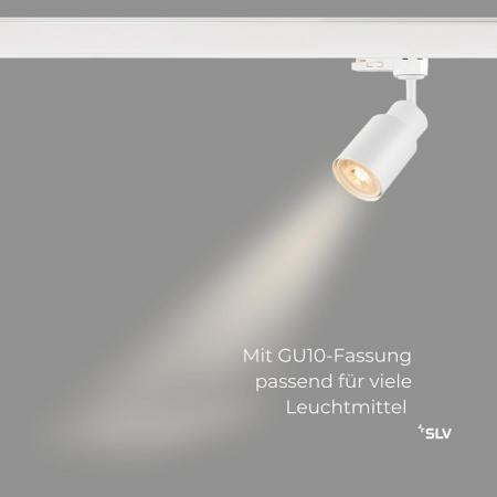 SLV 1008268 PURI 2.0 Tube, 3~ Spot, GU10, 1x max. 6 W, weiß