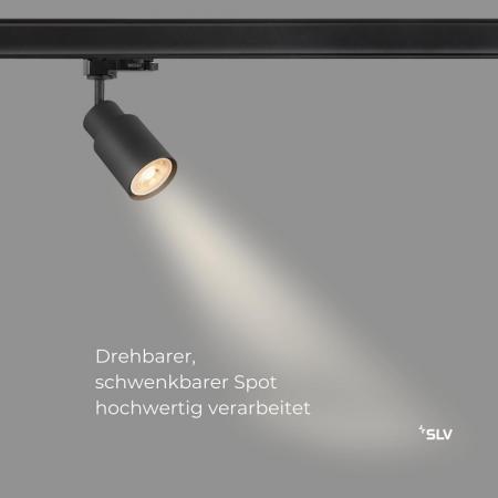 SLV 1008266 PURI 2.0 Tube, 3~ Spot, GU10, 1x max. 6 W, schwarz