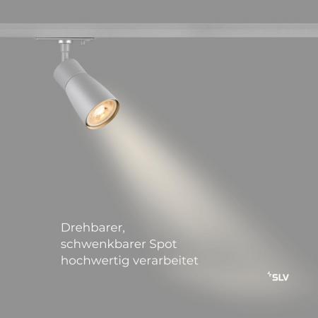 SLV 1008253 PURI 2.0 Dome, 1~ Spot, GU10, 1x max. 6 W, grau