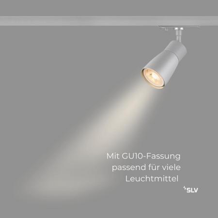 SLV 1008253 PURI 2.0 Dome, 1~ Spot, GU10, 1x max. 6 W, grau