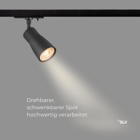 SLV 1008250 PURI 2.0 Dome, 1~ Spot, GU10, 1x max. 6 W, schwarz