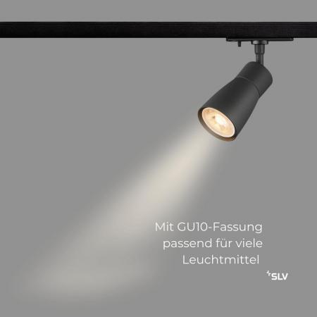 SLV 1008250 PURI 2.0 Dome, 1~ Spot, GU10, 1x max. 6 W, schwarz