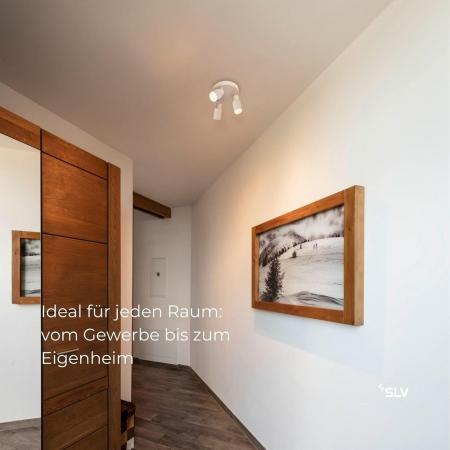SLV 1008236 PURI 2.0 Basic, Wand- und Deckenaufbauleuchte, rund, 3 x max. 6 W GU10, weiß
