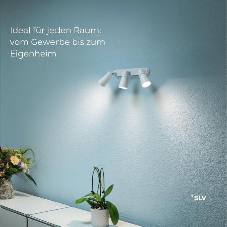 SLV 1008229 PURI 2.0 Basic, Wand- und Deckenaufbauleuchte, rund, 1x max. 6 W GU10, schwarz