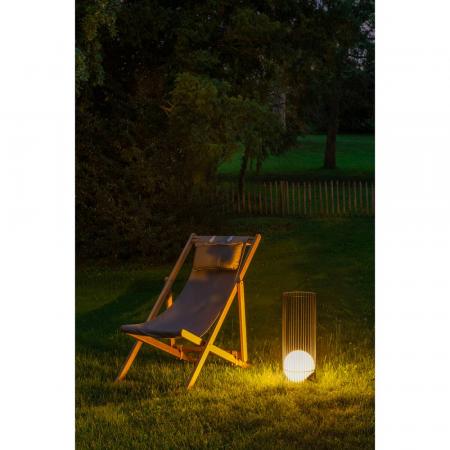 SLV 1008476 GRID SUN, Outdoor Stehleuchte, 2700K, IP44/IP65, schwarz / milchig