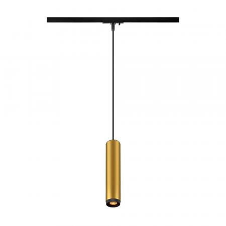 SLV 1008473 GRIP! L, 1~ Pendelleuchte, GU10, Pendellänge 200 cm, 1x max. 6 W, gold / schwarz