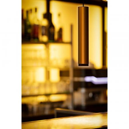 SLV 1008473 GRIP! L, 1~ Pendelleuchte, GU10, Pendellänge 200 cm, 1x max. 6 W, gold / schwarz