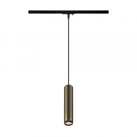 SLV 1008472 GRIP! L, 1~ Pendelleuchte, GU10, Pendellänge 200 cm, 1x max. 6 W, bronze / schwarz