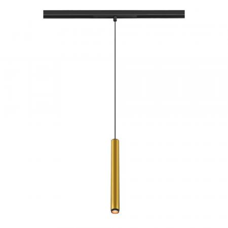 SLV 1008468 GRIP! S, 48V Pendelleuchte, Pendellänge 200 cm, 2000-3000 K, 29°, DALI, Dim-to-Warm, gold / schwarz