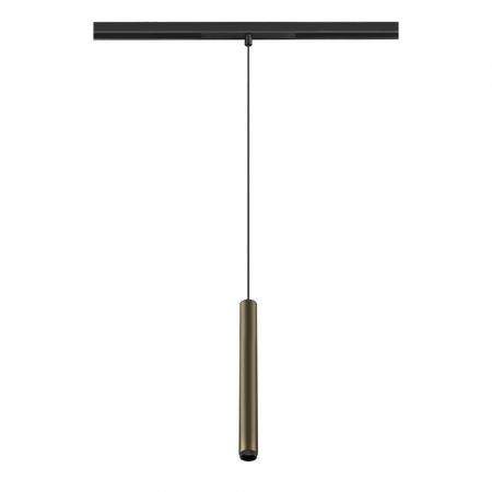 SLV 1008467 GRIP! S, 48V Pendelleuchte, Pendellänge 200 cm, 2000-3000 K, 29°, DALI, Dim-to-Warm, bronze / schwarz