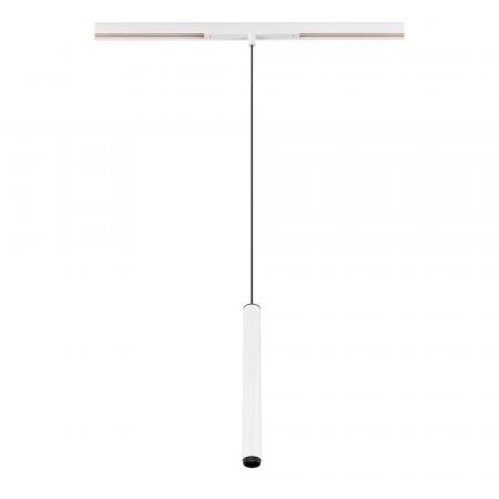 SLV 1008464 GRIP! S, 48V Pendelleuchte, Pendellänge 200 cm, 2000-3000 K, 29°, DALI, Dim-to-Warm, weiß / schwarz