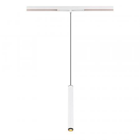 SLV 1008464 GRIP! S, 48V Pendelleuchte, Pendellänge 200 cm, 2000-3000 K, 29°, DALI, Dim-to-Warm, weiß / schwarz