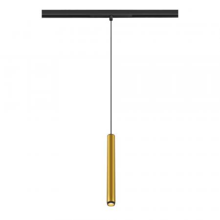 SLV 1008463 GRIP! S, 48V Pendelleuchte, Pendellänge 200 cm, 3000 K, 29°, DALI, gold / schwarz