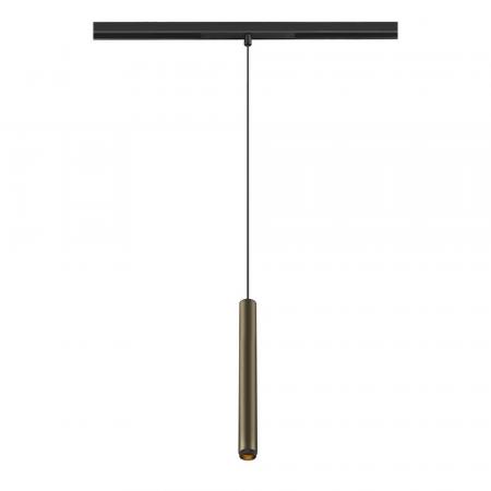SLV 1008462 GRIP! S, 48V Pendelleuchte, Pendellänge 200 cm, 3000 K, 29°, DALI, bronze / schwarz