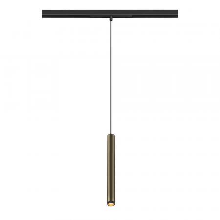 SLV 1008462 GRIP! S, 48V Pendelleuchte, Pendellänge 200 cm, 3000 K, 29°, DALI, bronze / schwarz
