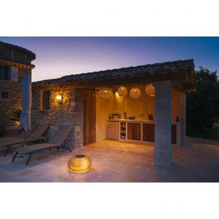 SLV 1008389 ADEGAN, Outdoor Stehleuchte, flat, Solar, 2200 K, IP65, braun