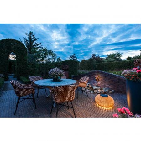 SLV 1008389 ADEGAN, Outdoor Stehleuchte, flat, Solar, 2200 K, IP65, braun