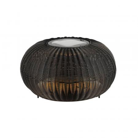 SLV 1008388 ADEGAN, Flache Outdoor Stehleuchte, flat, Solar, 2200 K, IP65, schwarz