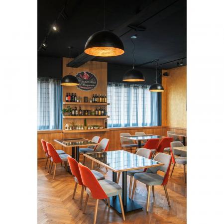 SLV 1008538 FORCHINI 70, Pendelleuchte, E27, Pendellänge 150 cm, 1x max. 40 W, matt schwarz / matt gold