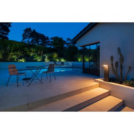 SLV 1008727 ORDI II, POLE 70, SENSOR, Outdoor Stehleuchte, eckig, 2200/3000 K, IP54, schwarz