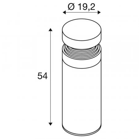 SLV 1008839 CONCRETE, Pole 55, PHASE, Stehleuchte, 2700 K, IP65, grau