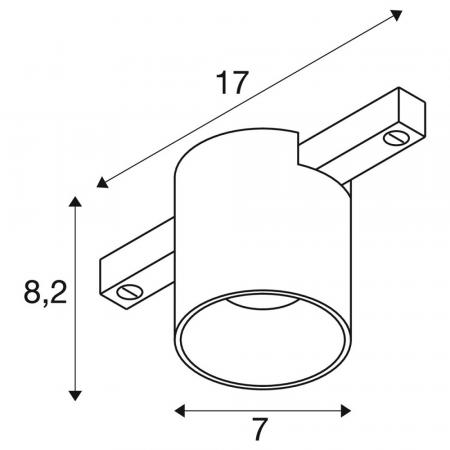 SLV 1008952 FIX-IT!, 48V, DALI, rund, Standard track, Spot, 3000K, 6.6 W, 36°, bronze / schwarz