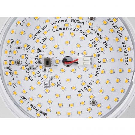 SLV 1009015 GRIP! FLAT Pendelleuchte PHASE 2700/3000K weiß/schwarz – moderne LED Pendelleuchte mit CCT Switch
