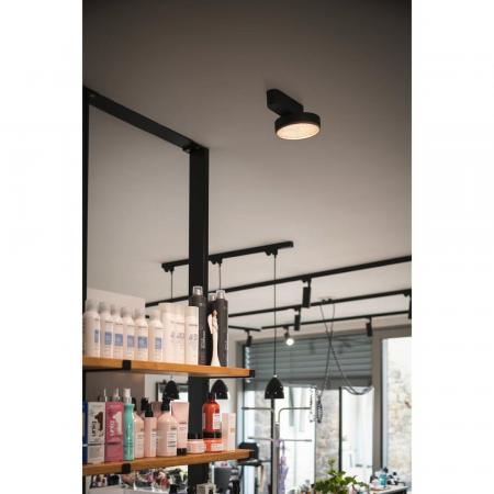 SLV GRIP! FLAT 1009100 – 15W Deckenlampe schwarz/schwarz 2700/3000K CRI90 dimmbar