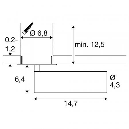 SLV GRIP! M 1009088 LED Deckeneinbauleuchte 14W 2700K bronze schwarz 42° dimmbar IP20 CRI90 Einbauspot