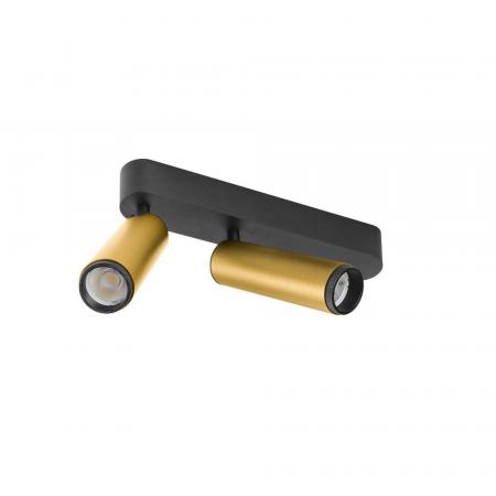 SLV 1009083 GRIP M LED Deckenaufbauleuchte 28W 3000K Gold Schwarz dimmbar 42 Grad CRI90 modernes Design