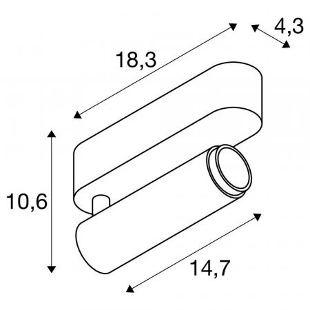 SLV 1009072 GRIP! M 14W 2700K 42° CRI90 LED Deckenaufbauleuchte schwarz dimmbar