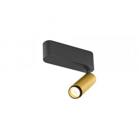 SLV 1009043 GRIP! S Deckenaufbauleuchte single PHASE 3000K 11W 29° gold/schwarz – kompakter LED Aufbaustrahler