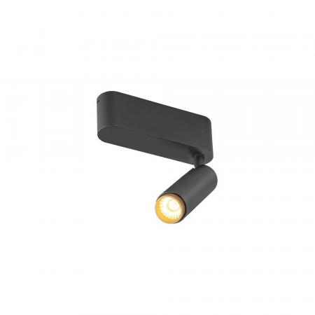 SLV 1009039 GRIP! S Deckenstrahler single PHASE 3000K 11W 29° schwarz/gold – kompakter LED Aufbaustrahler
